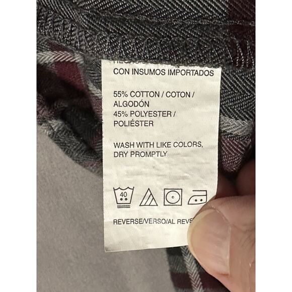 Van Heusen Flex Men’s Flannel Shirt Long Sleeve Plaid XL Classic Lumber Jack - Picture 7 of 12